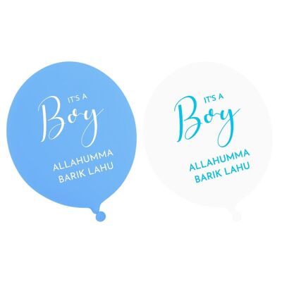 Baby Boy Party Balloons - 10 pack