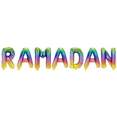 Ramadan Foil Balloons - Rainbow