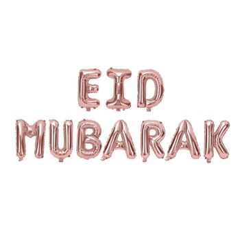 Ballons en aluminium Eid Mubarak 4