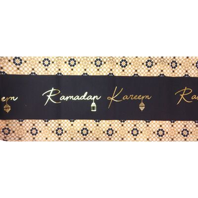 Ramadan Table Runner - Gold Geo