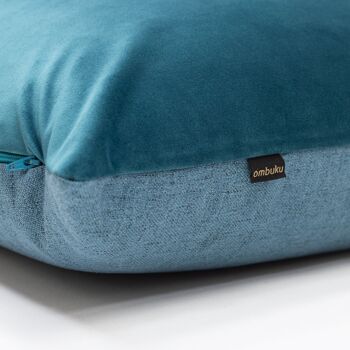 Coussin Velours Paris - Pétrole - Standard 3