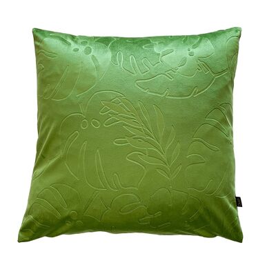 Coussin en velours Monstera