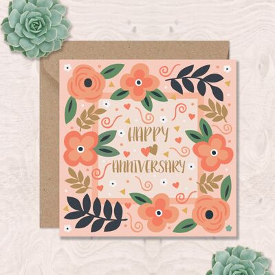 Happy Anniversary - Roses and Flowers