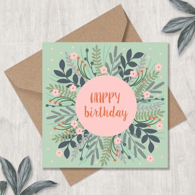 Happy Birthday - Leaves and Foliage