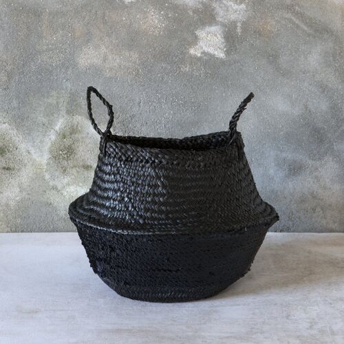 Toulouse Sequin Basket - Black - Medium