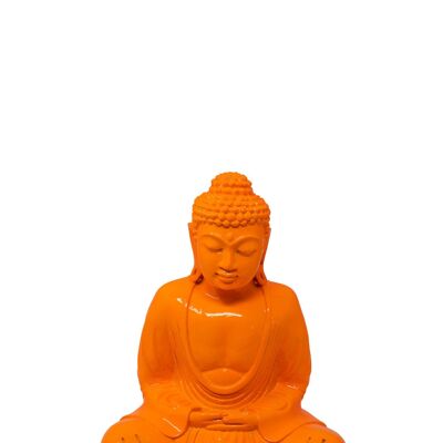 Bouddha Néon - Orange Fluo - Petit