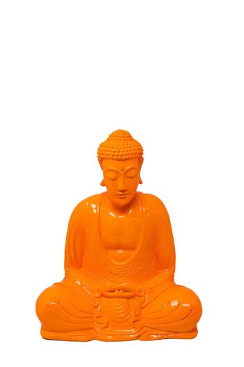 Bouddha Néon - Orange Fluo - Moyen