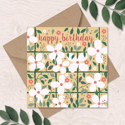 Happy Birthday - Clematis and Trellis