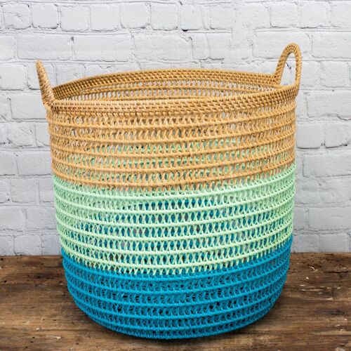 Rhodes Basket - Turquoise - Large