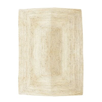 Tapis en Jute Tressé Shai - Blanchi