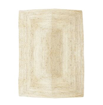 Tapis en Jute Tressé Shai - Blanchi 1