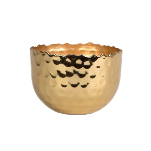 Hammered Brass Tealight Holder