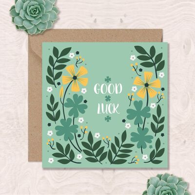Good Luck - Clovers and Leaves