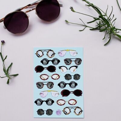 Gafas de sol postales
