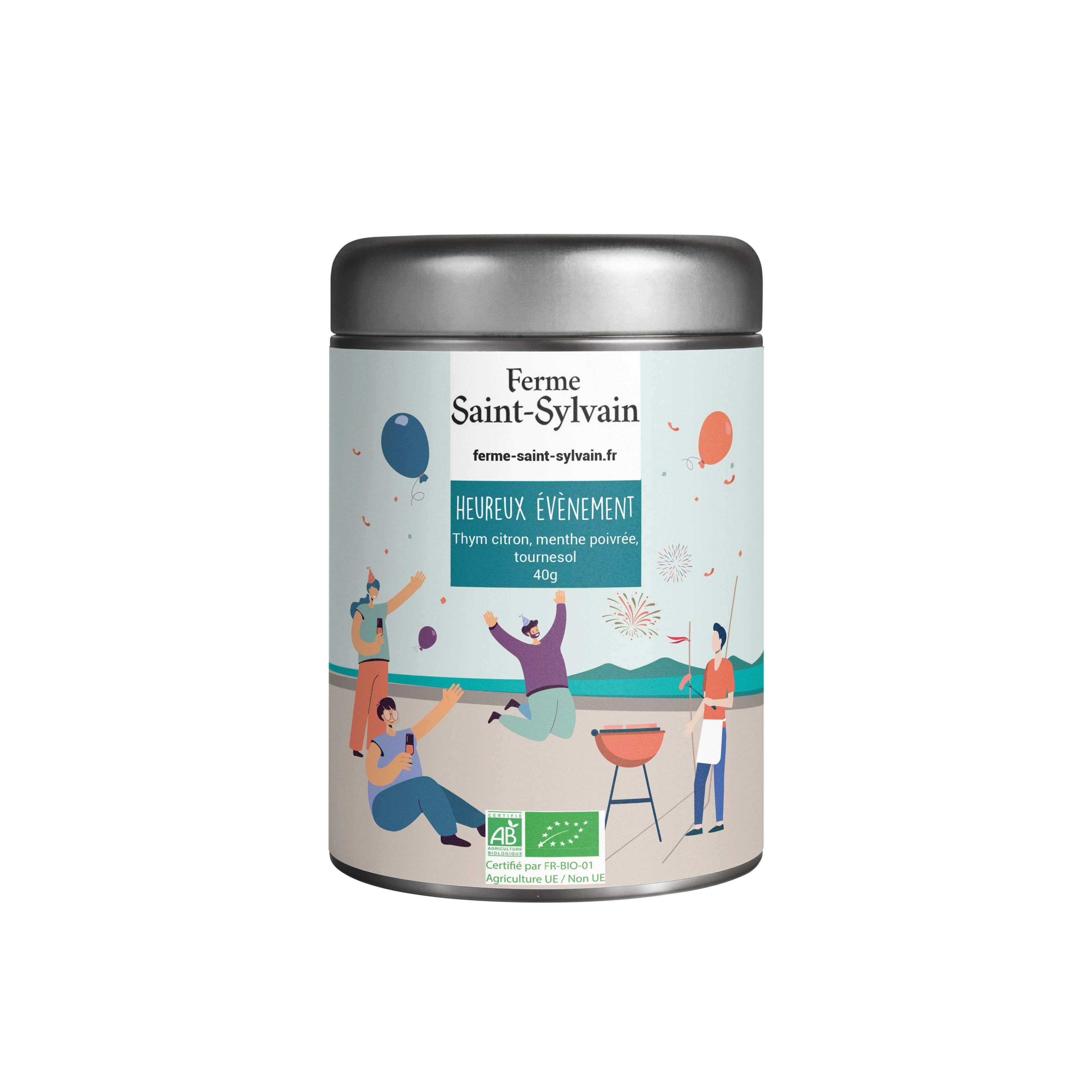 Happy event 40g - ORGANIC herbal tea of lemon thyme and peppermint