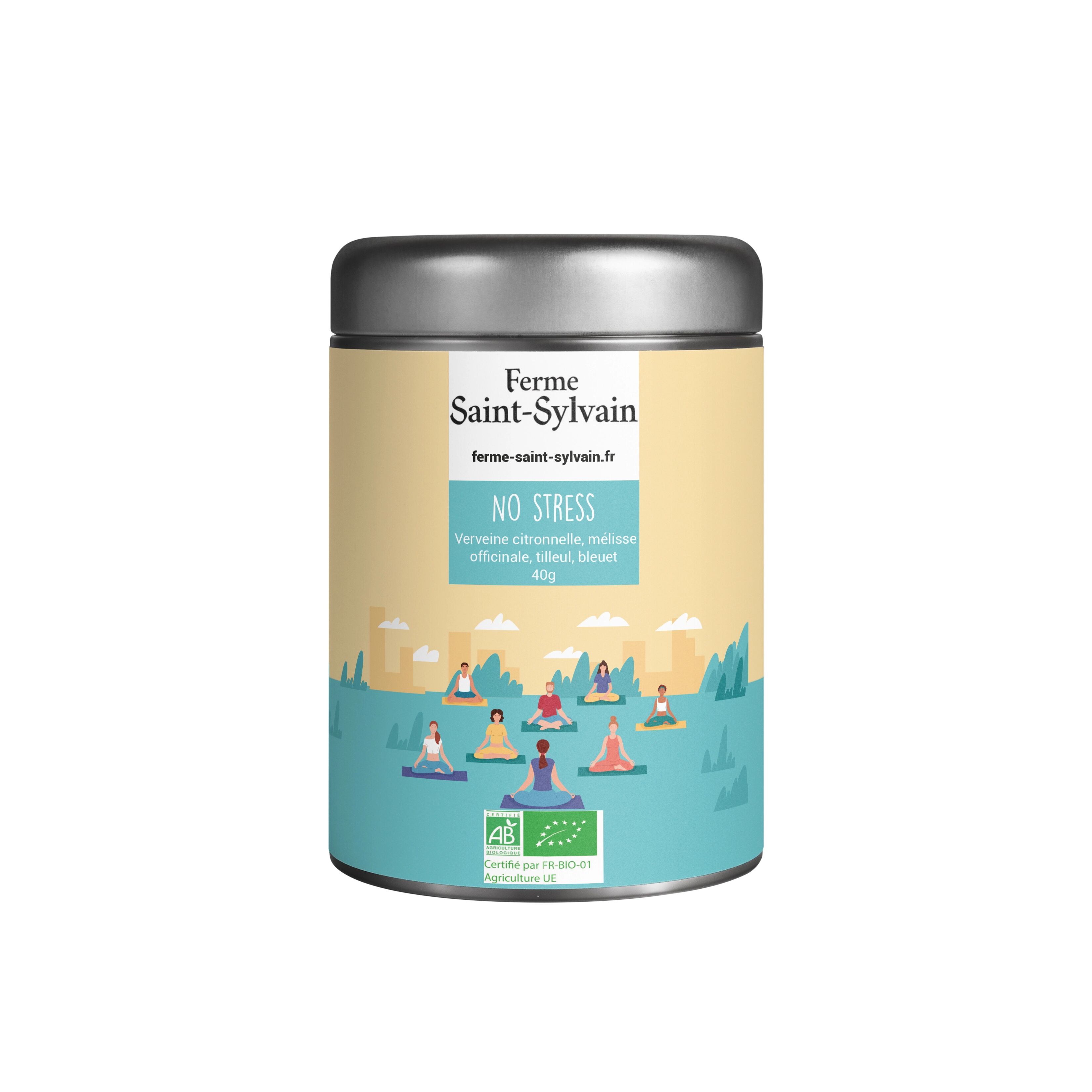 No stress 40g - ORGANIC herbal tea of lemon verbena, lemon balm, lime blossom