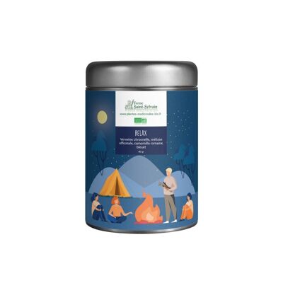 Relax 40g - Tisane BIO de verveine citronnelle, mélisse, camomille romaine