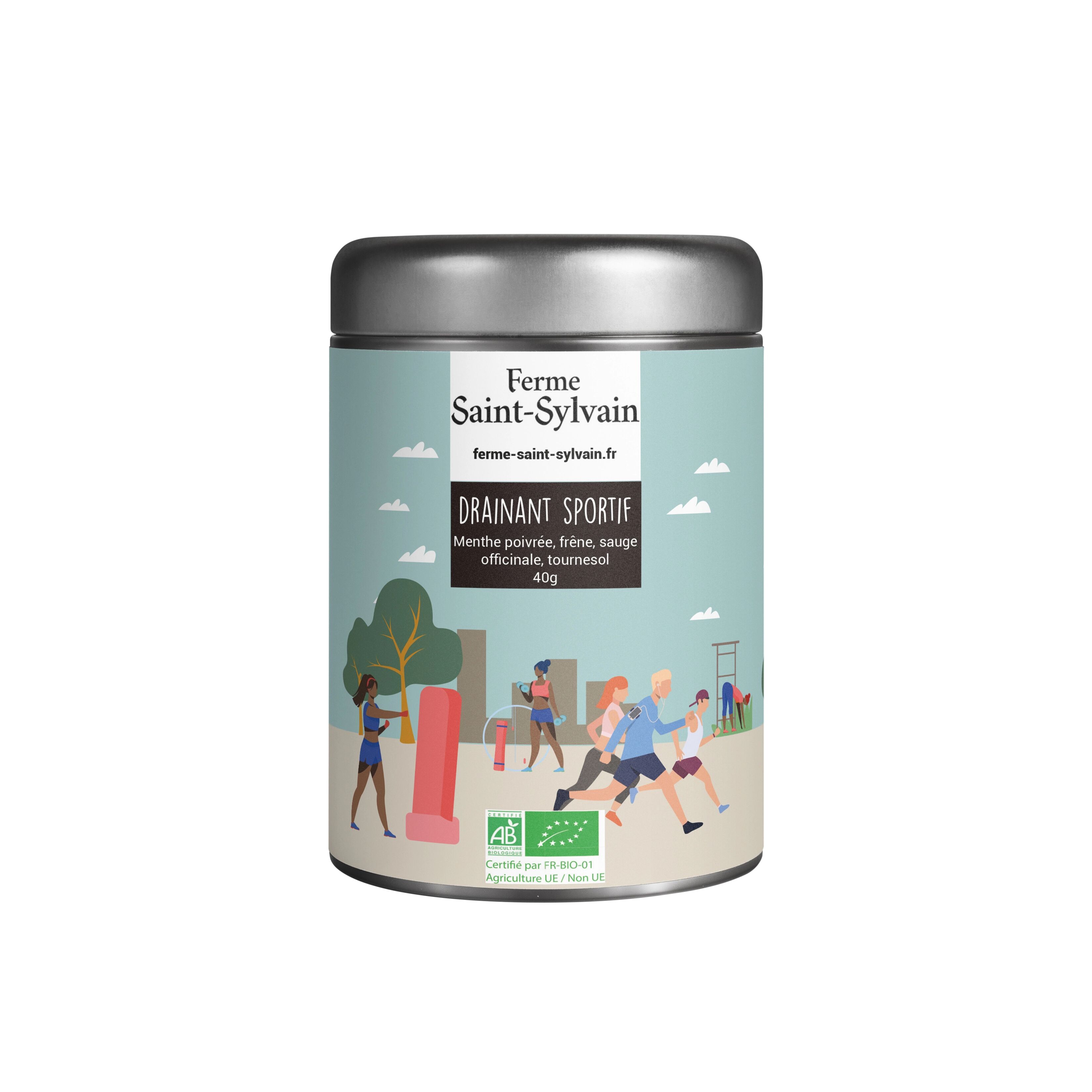 Sports draining 40g - ORGANIC herbal tea of peppermint, ash, sage officinalis