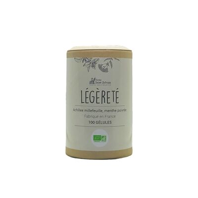 Lightness - 100 ORGANIC Capsules of peppermint and yarrow - 100% vegetable