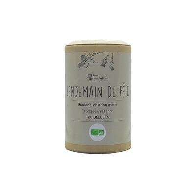 Lendemain de fête -  100 Gélules BIO de bardane et chardon-marie - 100% végétales