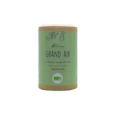 Grand air -  100 Gélules BIO de sauge officinale et d'eucalyptus - 100% végétales