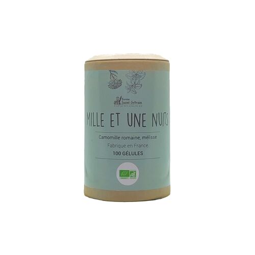 Milles et une nuits - 100 Gélules BIO de camomille romaine et mélisse - 100% végétales