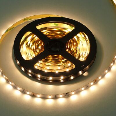Bande LED, 5 mètres, 5 Watt/mètre, 2835 LED, blanc chaud