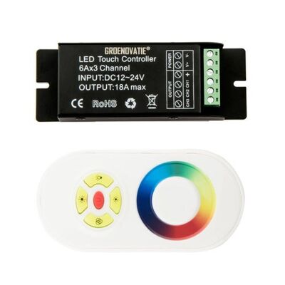 Contrôleur de bande LED RGB Incl. Télécommande tactile RF