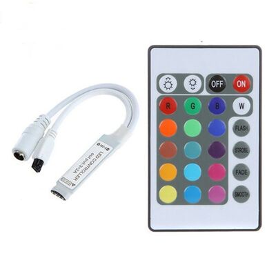 LED Strip RGB Controller Mini 24 Tasten inkl. IR-Fernbedienung