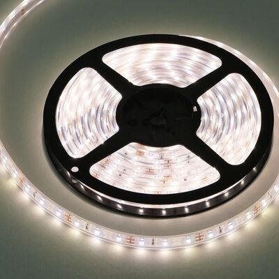 Bande LED, 5 mètres, 7,2 Watt/mètre, 2835 LED, blanc neutre, étanche IP68