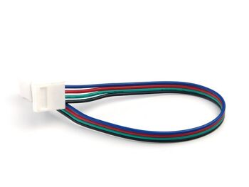 Ruban LED RVB Connecteur à clic étanche IP65, 4 fils, sans soudure