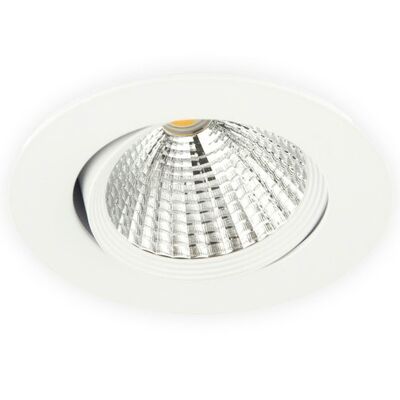 Spot encastrable LED 7W Dimmable, Blanc, Rond, Inclinable, 230V