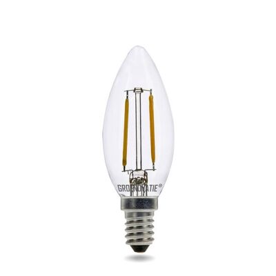 E14 Lampada LED Filamento Candela 2W Bianco Caldo Dimmerabile