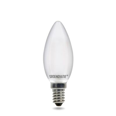 E14 Lampada LED Filamento Candela 2W Bianco Caldo Dimmerabile Matt