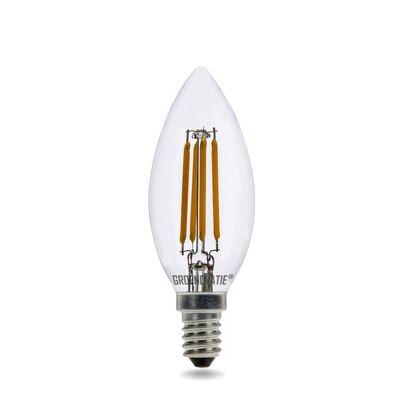 Lampe Bougie Filament LED E14 4W Blanc Chaud Extra Dimmable