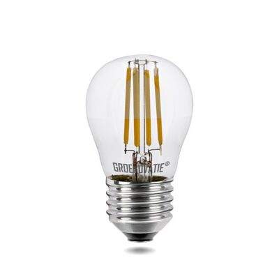 E27 Lampada a Sfera a Filamento LED 4W Bianco Caldo Dimmerabile