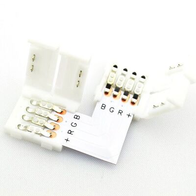 LED Strip RGB Click Angle Connector 90 degrees, 5050 SMD, Solder-free