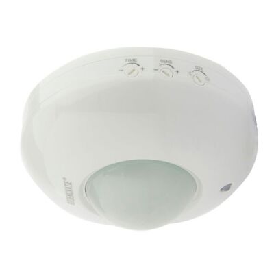 Sensor/detector de movimiento LED PIR, montaje en superficie, IP20, blanco