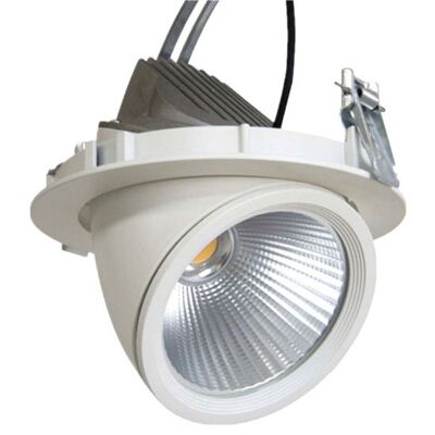 Banana spot / proyector LED 10W, Blanco, Redondo, Inclinable, Incl. conductor