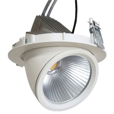 Banaanspot / Schijnwerper LED 10W, Wit, Rond, Kantelbaar, Incl. driver
