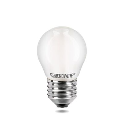 E27 Lampada a Sfera a Filamento LED 4W Bianco Extra Caldo Dimmerabile Matt