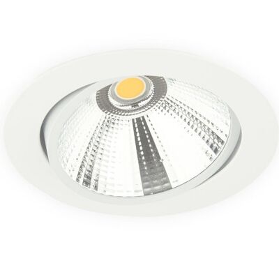 LED Recessed spot 10W, White, Round, Tiltable, Dimmable