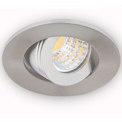 Focos LED empotrables 3W, Redondo, Inclinable, Aluminio, Regulable