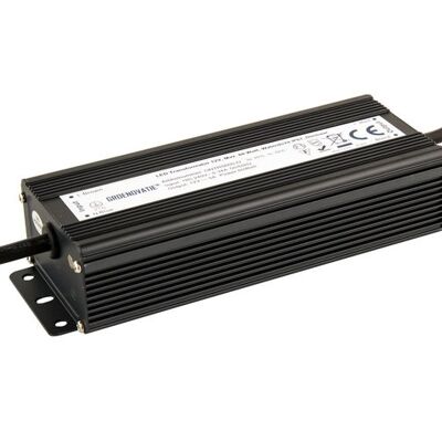 Transformador LED 12V, Máx. 60 vatios, resistente al agua IP67, regulable