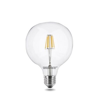 E27 LED Filament Globe Bulb 6W Warm White Dimmable 125mm