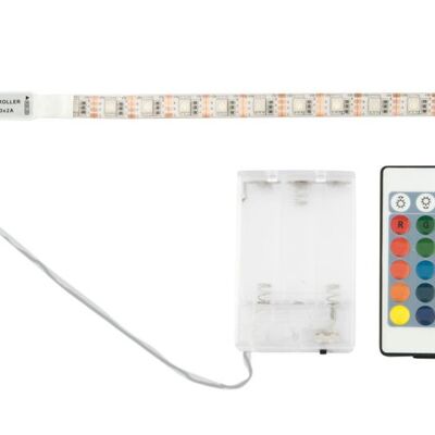 Striscia LED RGB impermeabile con 3 batterie AA, sottopiano