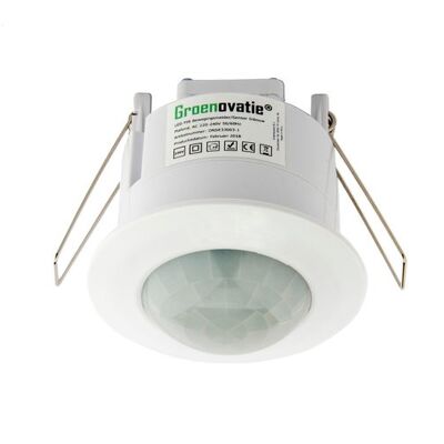Rilevatore di movimento/sensore LED PIR da incasso a soffitto, IP20, bianco