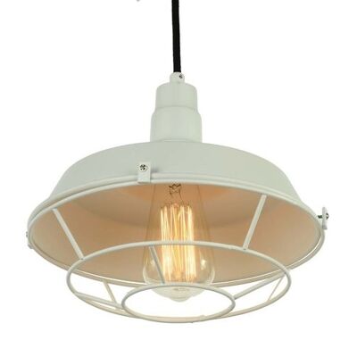 Industriële Kooi Design Hanglamp Wit
