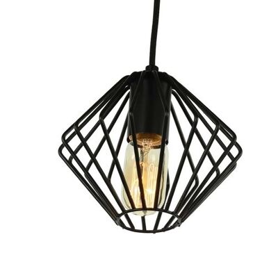Yardley Retro Wire Design Hanging Lamp Black