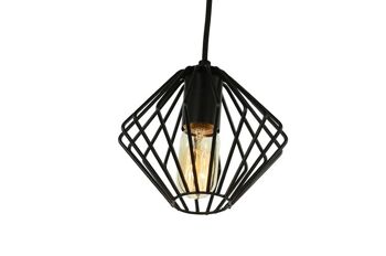 Lampe suspendue Yardley Retro Wire Design Noir